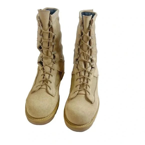 Addison Men's US Army Military Tan Suede Combat Boots Goretex Size 8.5 - Picture 3 of 11